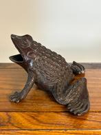 Beeld, Kikker - 16 cm - Brons
