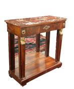 Wandtafel - Trumeau, wandtafel met lade en spiegel. -