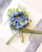 Luxe Corsage, corsage Vergeet me nietjes Schitterende, Nieuw, Ophalen of Verzenden