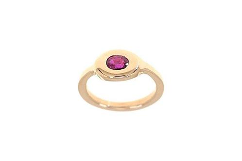 Ring - 9 kt. Roségoud - 0.60ct. tw. Robijn, Sieraden, Tassen en Uiterlijk, Ringen