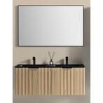 Badkamermeubelset Wiesbaden Ribbella 120 Cm Naturel Eik Mat, Ophalen of Verzenden, Nieuw, Bad
