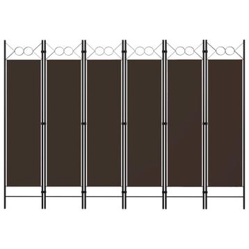 Kamerscherm Met Panelen 240X180 Cm 6 Bruin beschikbaar voor biedingen