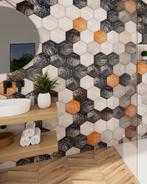 Vloertegel/Wandtegel Zwart 19,8x22,8cm (Muurtegels), Keramiek, Nieuw, 20 tot 40 cm, 10 m² of meer