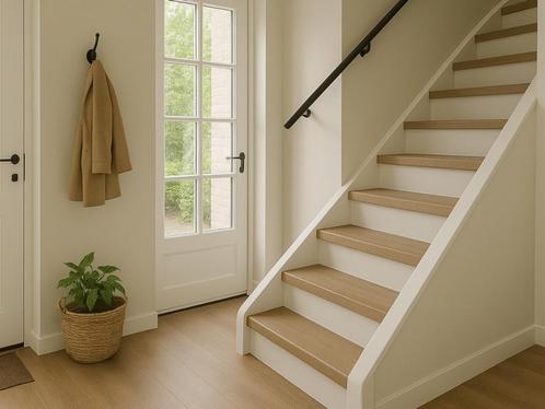 LEEGVERKOOP - Natuurlijk eiken PVC-traprenovatie v.a. 475,-, Huis en Inrichting, Stoffering | Vloerbedekking, Wit, Crème, Beige