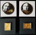 Set van 2 Gouden 24 karaats Postzegels Johan Cruijff, 75e Ge, Na 1940, Verzenden, Postfris