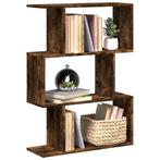 vidaXL Kamerscherm / boekenkast 3-laags 70x24x97 cm hout, Huis en Inrichting, Verzenden, Nieuw