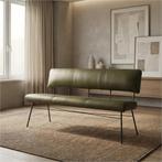 Leren eetkamerbank Solid - Granada Moss (olijf/groen) -, Ophalen of Verzenden, Nieuw, Leer