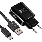 Snellader + Gevlochten USB C Kabel 2 Meter - Samsung 15W, Ophalen of Verzenden, Nieuw