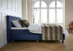 ACTIE! Boxspring Venetië 140 200 Blauw, Huis en Inrichting, Nieuw, 140 cm, Twijfelaar, 200 cm