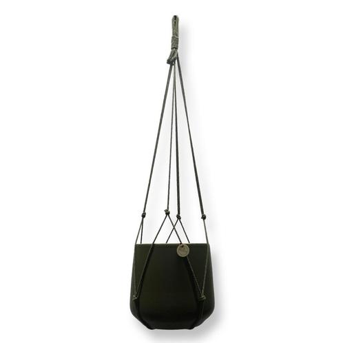 Plantenhanger Zonder Kwast - Olijfgroen - Katoen - Macramé, Huis en Inrichting, Woonaccessoires | Overige, Nieuw, Ophalen of Verzenden