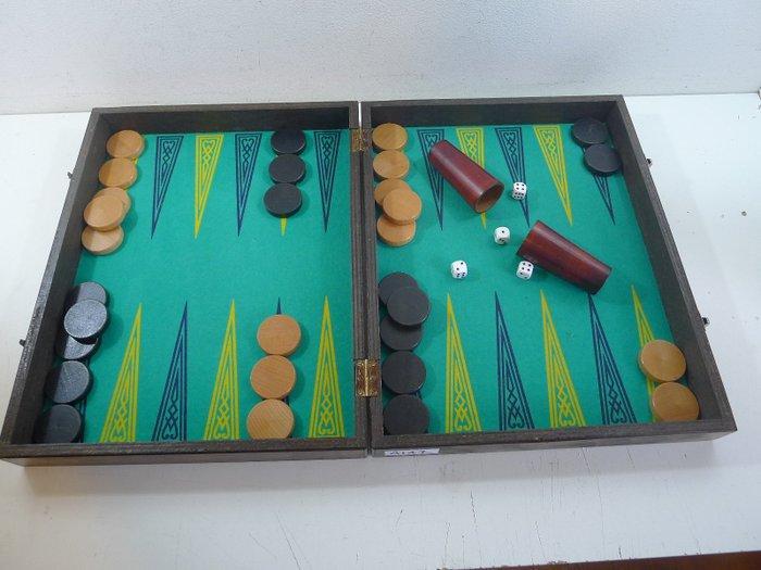Magnifique Backgammon caisse en noyer excellent état 2, Antiek en Kunst, Antiek | Speelgoed