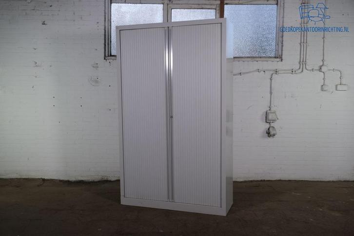 Roldeurkast | Tweedehands | Grijs | 5 archieflades | HK296, Huis en Inrichting, Kasten | Roldeurkasten en Archiefkasten, Gebruikt