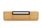 TV-bord LOFT 160 cm naturel zwart - 47811, Ophalen of Verzenden, Nieuw