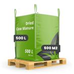 Gedroogde Koemest (Bigbag 500 Liter - voor 500m2), Tuin en Terras, Aarde en Mest, Verzenden, Koemestkorrels
