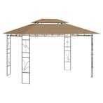 Paviljoen Prieel 160 g/m 4x3x2,7 m taupe (Partytenten), Verzenden, Nieuw, 2 meter of meer, Partytent