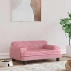 vidaXL Hondenmand 70x45x30 cm fluweel roze, Verzenden, Nieuw