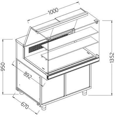 Gekoelde &amp; verwarmde vitrine toonbank en &amp;, Zakelijke goederen, Horeca | Keukenapparatuur, Nieuw in verpakking, Verzenden