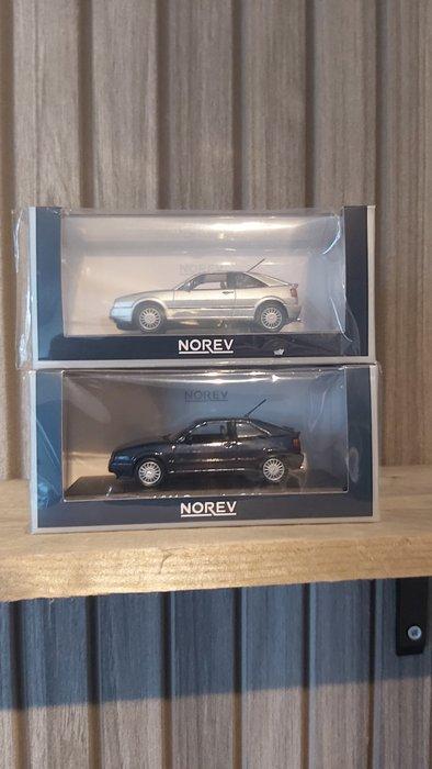 Norev 1:43 - Modelauto (2) - VW Corrado G60 - VW Corrado G60, Hobby en Vrije tijd, Modelauto's | 1:5 tot 1:12