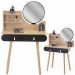Make up tafel - kaptafel met spiegel - 2 lades - hout zwart, Sieraden, Tassen en Uiterlijk, Ophalen of Verzenden, Nieuw