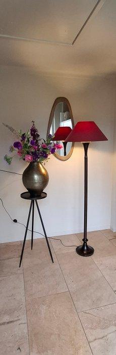 Vloerlamp om te lezen - Metaal, Mahonie look - Zonder kap, Antiek en Kunst, Curiosa en Brocante