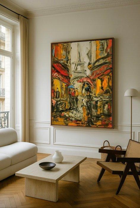 Laurent Pate (1970) - Café de Paris, Antiek en Kunst, Kunst | Schilderijen | Modern