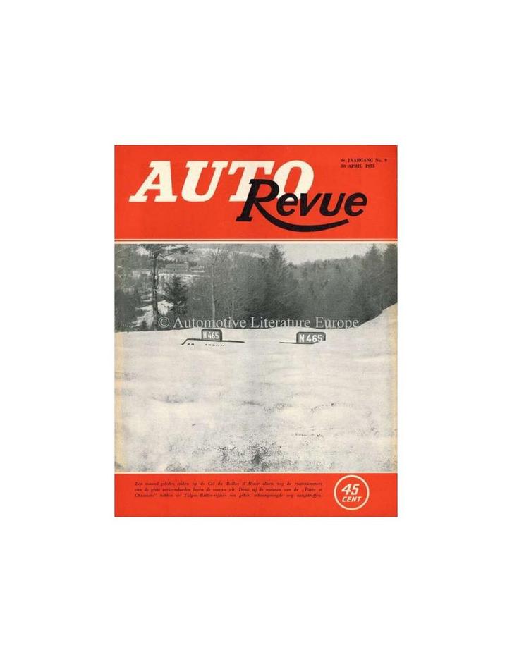 1953 AUTO REVUE MAGAZINE 9 NEDERLANDS, Boeken, Auto's | Folders en Tijdschriften