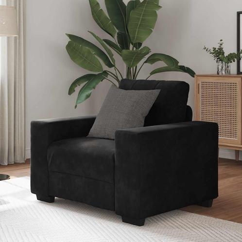 vidaXL Fauteuil 60 cm fluweel zwart, Huis en Inrichting, Banken | Bankstellen, Nieuw, Stof, Eenpersoons, Verzenden