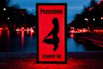 Reclamebord - Amsterdamse Wallen, Peepshow komt in verlicht