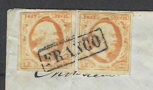 Nederland 1852 - Koning Willem III - NVPH 3 op brief 1863, Postzegels en Munten, Postzegels | Nederland
