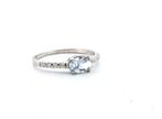 Zonder Minimumprijs - Ring - 18 karaat Witgoud Aquamarijn -, Sieraden, Tassen en Uiterlijk, Ringen, Nieuw