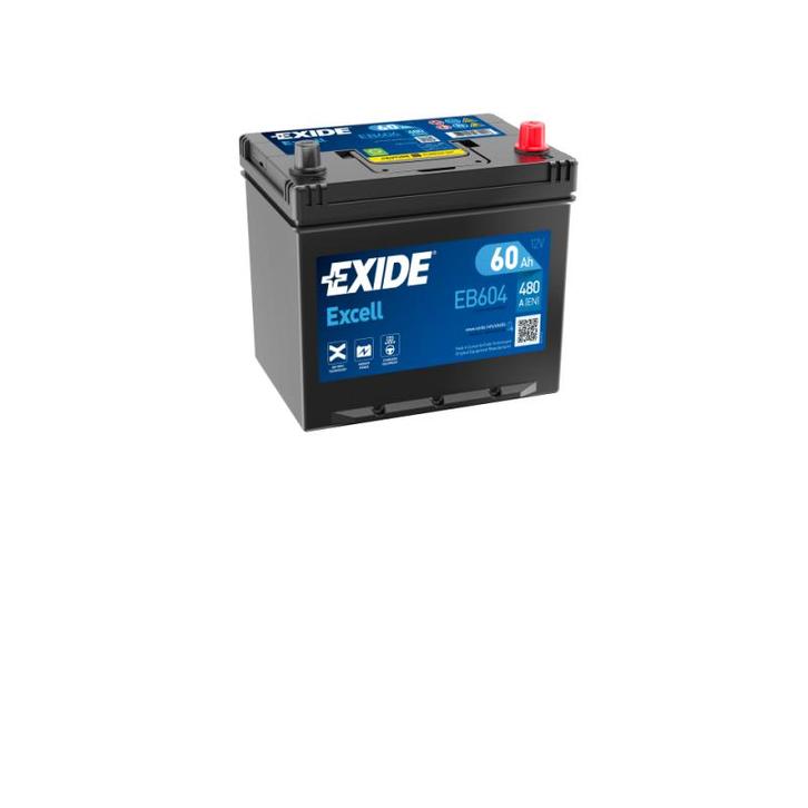 Exide Excell accu | EB604 | 12V 60Ah, Auto-onderdelen, Accu's en Toebehoren, Ophalen of Verzenden