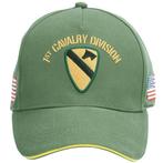 Baseballcap US 1st Cavalry Division - Groen met Geel logo NI, Ophalen of Verzenden, Nieuw