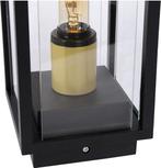 2dekans | Lucide LAURENS - Sokkellamp - 1xE27 - IP54 - Zwart, Ophalen of Verzenden, Zo goed als nieuw