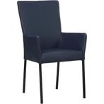 Leren eetkamerstoel Daily met armleuning - Toledo Kobalt, Huis en Inrichting, Stoelen, Blauw, Nieuw, Leer, Ophalen of Verzenden