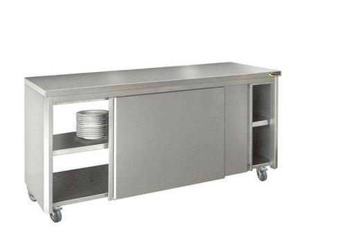 Wandkast met schuifdeuren RVS | 220x70cm HorecaTraders, Zakelijke goederen, Horeca | Meubilair en Inrichting, Verzenden