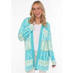 Zwillingsherz Cardigan Smile Fun Happy met letters en, Kleding | Dames, Verzenden, Nieuw