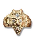 Ring - 14 karaat Geel goud, Antieke Duivelsgouden en, Sieraden, Tassen en Uiterlijk, Ringen, Nieuw