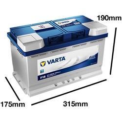 Varta Blue Dynamic F16 accu 12V 80Ah 315x175x190x190, Auto-onderdelen, Accu's en Toebehoren, Verzenden
