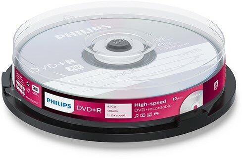 Philips DVD+R 4.7 GB 10 stuks, Computers en Software, Beschrijfbare discs, Nieuw, Verzenden