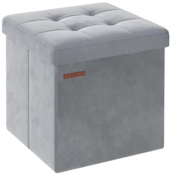 Fluwelen Opbergpoef met Deksel – Sterk tot 300 kg, Huis en Inrichting, Woonaccessoires | Kisten, Nieuw, Verzenden
