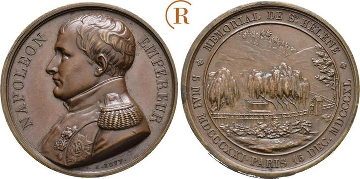 Brons medaille auf das Grab Napoleons I 1840 Frankreich:, Postzegels en Munten, Penningen en Medailles, Verzenden