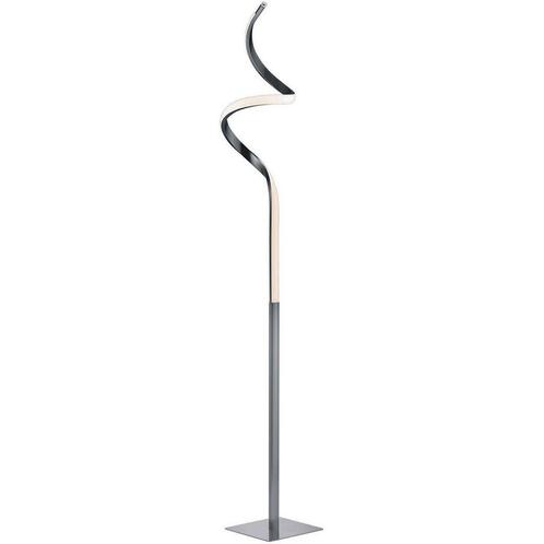 Vloerlamp - Dimbaar - 1-lichts - Mat Chroom, Huis en Inrichting, Lampen | Vloerlampen, Nieuw, Metaal, 100 tot 150 cm, Ophalen of Verzenden