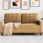 vidaXL Tweezitsbank 140 cm stof bruin, Verzenden, Nieuw, Tweepersoons, Stof