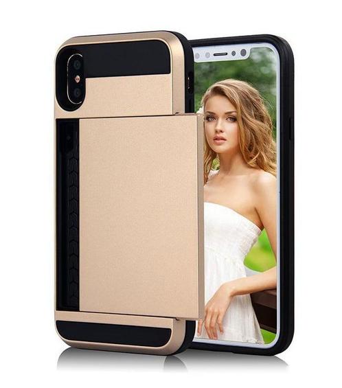 iPhone X / Xs Slide Armor Hoesje Met Pashouder, Telecommunicatie, Mobiele telefoons | Hoesjes en Frontjes | Apple iPhone, Nieuw