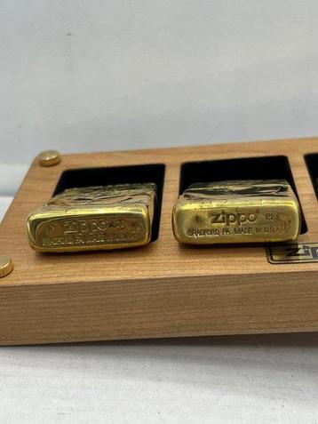 Zippo - Zonder Minimumprijs - Aansteker - Messing - (4) beschikbaar voor biedingen