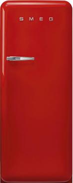 Smeg FAB28RRD6 retro jaren 50 koelkast - rood - rechtsdraaie, 150 tot 200 liter, Verzenden, 60 cm of meer, Met aparte vriezer