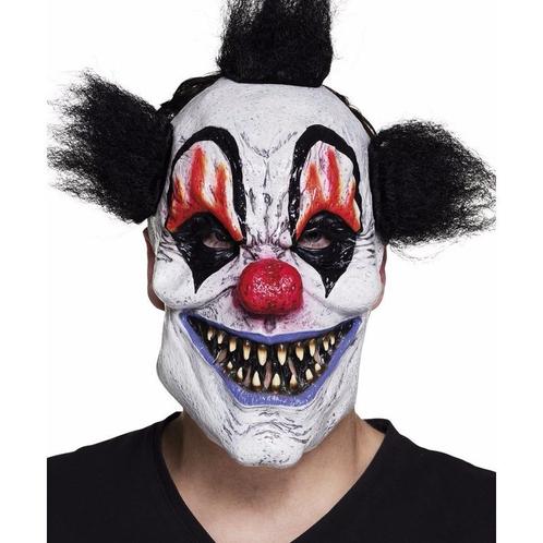 Horrorclown masker met zwart haar - Halloween maskers, Hobby en Vrije tijd, Feestartikelen, Verzenden