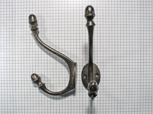 Hoed en jashaak met eikel, ijzer geroest, Huis en Inrichting, Woonaccessoires | Kapstokken, Verzenden