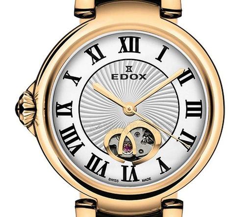 Edox - LaPassion Open Heart Automatic - 85025-37RM-ARR -, Sieraden, Tassen en Uiterlijk, Horloges | Heren