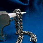 Zilveren gourmetschakel armband | 18,5 cm (zilveren armband), Sieraden, Tassen en Uiterlijk, Armbanden, Ophalen of Verzenden, Gebruikt